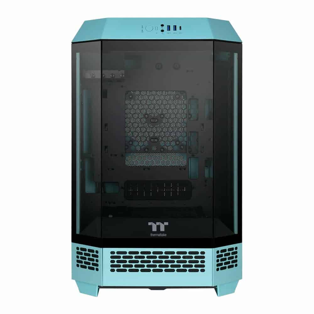 (image for) Thermaltake The Tower 300 Turquoise Micro Tower Tempered Glass PC Gaming Case